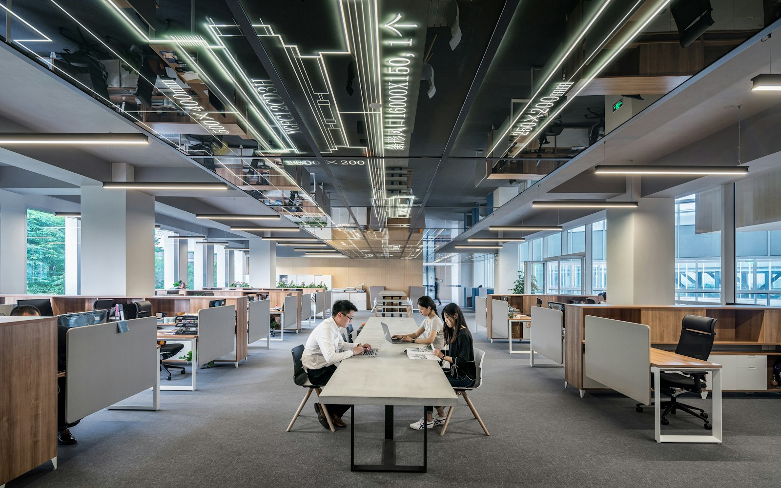 A modern office studio floor
